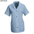 Light Blue Red Kap Women's French Hem Short Sleeve Smock